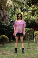 Kokikar - Pink Sheen Modal Flared Top