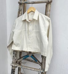 Kokikar - Ecoprinted Oversized Jamun Crop Jacket