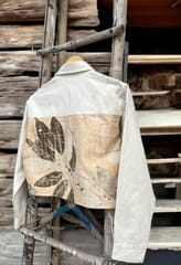Kokikar - Ecoprinted Oversized Jamun Crop Jacket