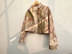 Kokikar - Multishade Ecoprinted Oversized Crop Jacket