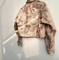 Kokikar - Multishade Ecoprinted Oversized Crop Jacket
