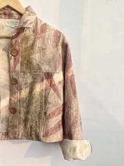 Kokikar - Multishade Ecoprinted Oversized Crop Jacket