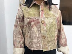 Kokikar - Multishade Ecoprinted Oversized Crop Jacket
