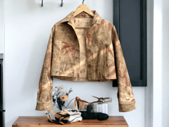 Kokikar - Multishade Ecoprinted Oversized Crop Jacket