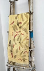 Kokikar - Herbal Cotton Silk Scarf| 100% Pure Silk | Sustainable Clothing | All Season Scarf for Women and Girls | Skin Safe Clothing | Plant Dyed Premium Quality | No chemical Eco-printed| Hand Made Craft | Made in India