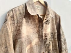 Kokikar - Classic Ecoprinted Oversized Crop Jacket