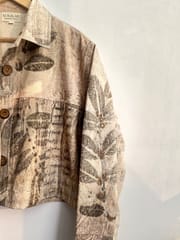 Kokikar - Classic Ecoprinted Oversized Crop Jacket