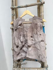 Kokikar - Embroidered Ecoprinted Waistcoat