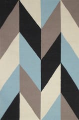 IMPERIAL KNOTS MULTICOLOR GEOMETRIC HAND WOVEN DHURRIE 5X8 FEET