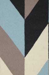 IMPERIAL KNOTS MULTICOLOR GEOMETRIC HAND WOVEN DHURRIE 5X8 FEET