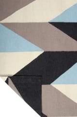 IMPERIAL KNOTS MULTICOLOR GEOMETRIC HAND WOVEN DHURRIE 5X8 FEET