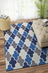 IMPERIAL KNOTS MULTICOLOR MOROCCAN HAND WOVEN DHURRIE 5X8 FEET