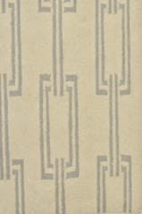 IMPERIAL KNOTS BEIGE AND GREY GEOMETRIC HAND WOVEN DHURRIE 5X8 FEET