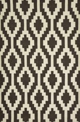 IMPERIAL KNOTS BROWN AND IVORY AZTEC HAND WOVEN KILIM DHURRIE 5X8 FEET