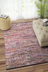 IMPERIAL KNOTS MULTICOLOR CHINDI HAND WOVEN DHURRIE 4X6 FEET