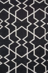 IMPERIAL KNOTS BLACK STAR HAND WOVEN DHURRIE 4X6 FEET