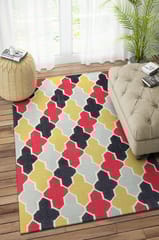 IMPERIAL KNOTS MULTICOLOR MOROCCAN HAND WOVEN DHURRIE 4X6 FEET