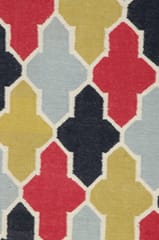 IMPERIAL KNOTS MULTICOLOR MOROCCAN HAND WOVEN DHURRIE 4X6 FEET