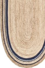 IMPERIAL KNOTS BLACK AND NATURAL JUTE HAND WOVEN DHURRIE 3X5 FEET