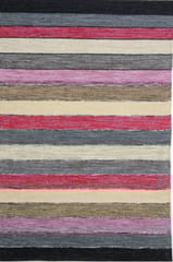 IMPERIAL KNOTS MULTICOLOR STRIPES HAND WOVEN DHURRIE 3X5 FEET
