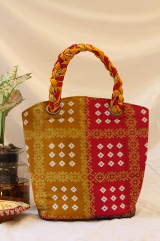 Draupadi - Rose Marigold Radiance Braided Bag