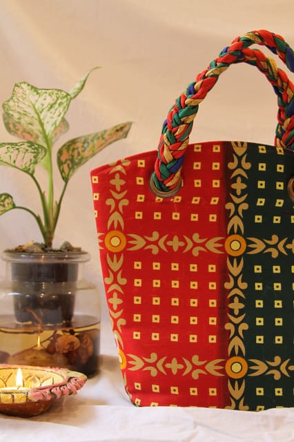 Draupadi -Crimson Ivy Fusion Braided Bag
