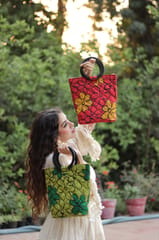 Draupadi -Flower Power Woodcraft Clutch