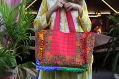 Draupadi -Floral Finesse Tote Bag