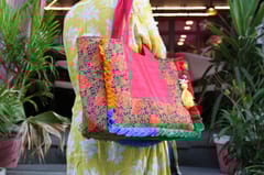 Draupadi -Floral Finesse Tote Bag