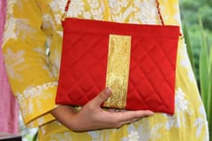 Draupadi - Red Grace-Slinger Evening Bag