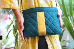 Draupadi - Green Grace-Slinger Evening Bag