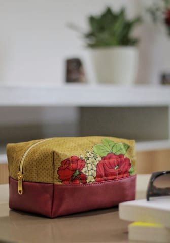 Draupadi - Quilted Rose Vanity Pouch