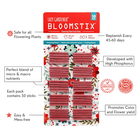 Lazy Gardener -Bloomstix - Flowering Plant Food Sticks (Fertilizer Sticks)