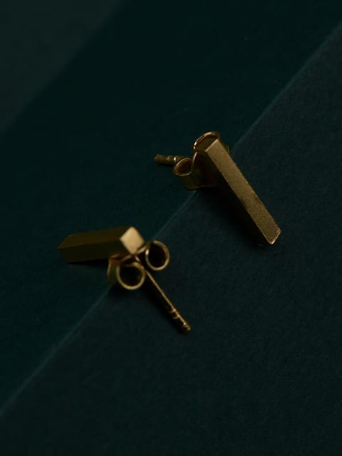 The Slow Studio - Bar Earrings - Gold