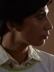 The Slow Studio - Strikethrough Earrings - Silver
