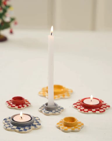 The Indian Rose - Urmi- Set of Candle & Tealight Holders