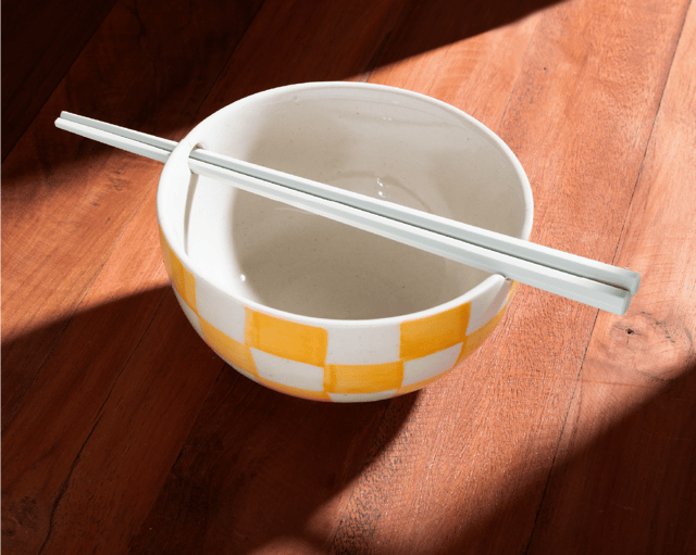 The Indian Rose - Ela- Ramen/Noodle Bowl with chopstick holder