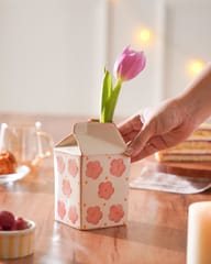 The Indian Rose - Aboli- Milk Carton Shaped Vase (or Jug!)