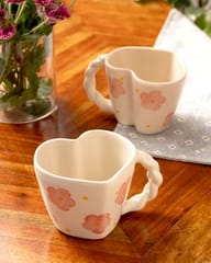 The Indian Rose - Dil Mil- Heart Shape Mug (Set of 2)