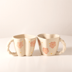 The Indian Rose - Dil Mil- Heart Shape Mug (Set of 2)