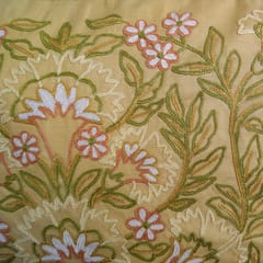 Zaina By Ctok - Gul Bahar Aari Embroidered Cushion Cover Cream