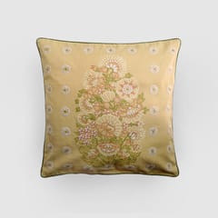 Zaina By Ctok - Gul Bahar Aari Embroidered Cushion Cover Cream