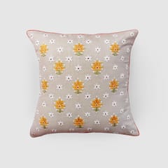 Zaina By Ctok - Dast-e-Gul Aari Embroidered Cushion Cover Cream