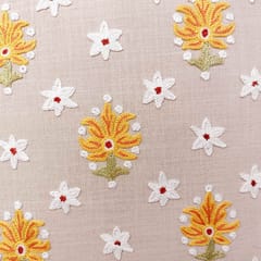 Zaina By Ctok - Dast-e-Gul Aari Embroidered Cushion Cover Cream