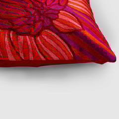Zaina By Ctok - Kingfisher Hand Embroidered Chainstitch Cushion Cover Green
