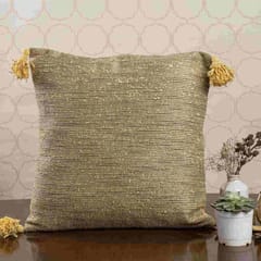 Onset Homes - Handwoven Metallic Cushion