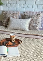 Onset Homes - Light Taupe Ogee Quilted Bedcover