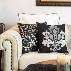 Onset Homes - Silver Elegance Embroidered Cushion