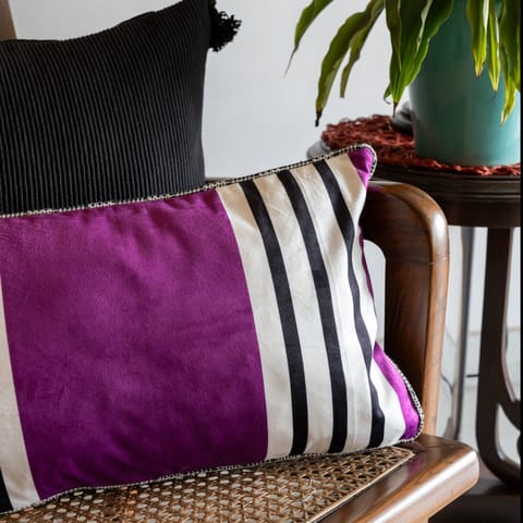 Onset Homes - Purple Haze Striped Accent Pillow