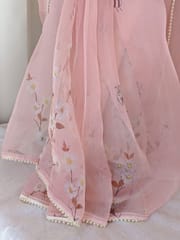 Dira By Dimple - Blush Vibe (Printed Organza Cutdana Work Saree)